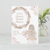 White Rustic Vrijgezellenfeest Kaart (Staand voorkant)