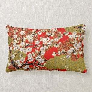 White Sakura Fine Japans pattern Kussen
