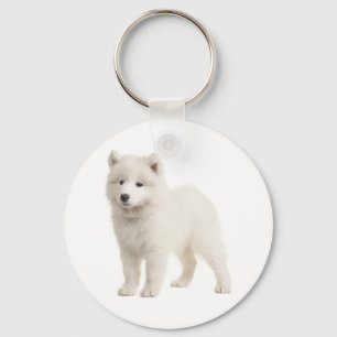 White Samoyed Puppy Dog Love Sleutelhanger