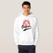 White San Jose Angeles Retro Sunset Sweat - shirt (Devant entier)