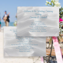 White Sand Beach Wedding Programme