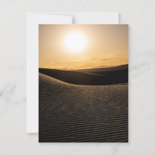White Sand Dunes National Park bij zonsondergang Briefkaart