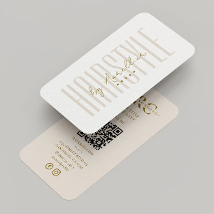 White Sand Hair Stylist Vlechten Make-up Salon Visitekaartje