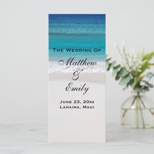 White Sand Ocean Beach Programme de mariage tropic (Debout devant)