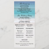 White Sand Ocean Beach Tropische bruiloft programm Programma (Achterkant)