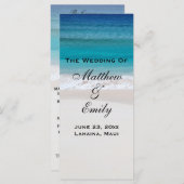 White Sand Ocean Beach Tropische bruiloft programm Programma (Voorkant / Achterkant)