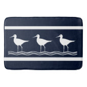 White Sand Pipers soft marine Badmat (Voorkant)