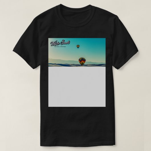 White Sands Hete Luchtballon Uitnodiging 1 T-shirt (Design voorkant)