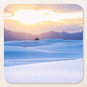 White Sands National Monument 3 Vierkante Kartonnen Onderzetter