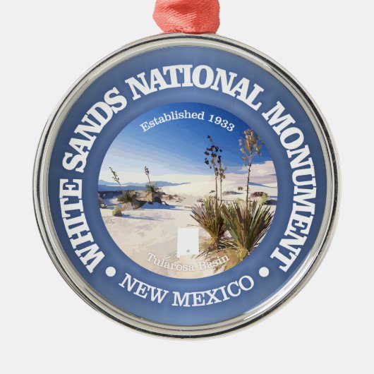 White Sands National Monument Metalen Ornament (Voorkant)