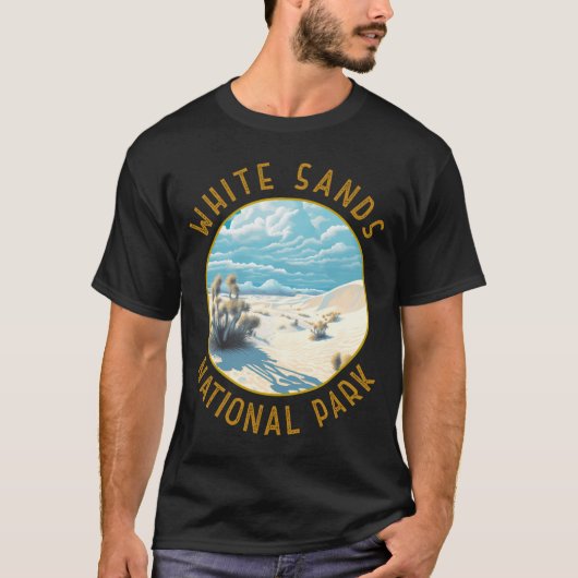 White Sands National Park Distressed Circle _3  T-shirt (Voorkant)