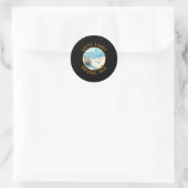 White Sands National Park Distressed Circle  Ronde Sticker (Tas)