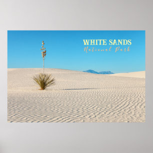 White Sands National Park Landschap met Yucca Poster