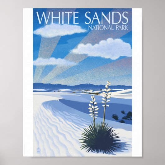 White Sands National Park Litho Poster (Devant)