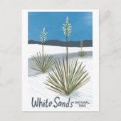 White Sands National Park New Mexico Gips Yucca Feestdagenkaart (Voorkant)