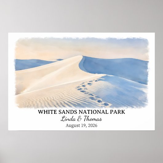 White Sands National Park New Mexico Poster (Devant)