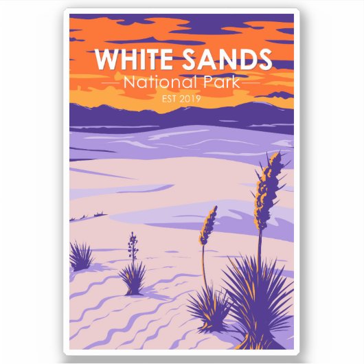 White Sands National Park New Mexico  Sticker (Voorkant)
