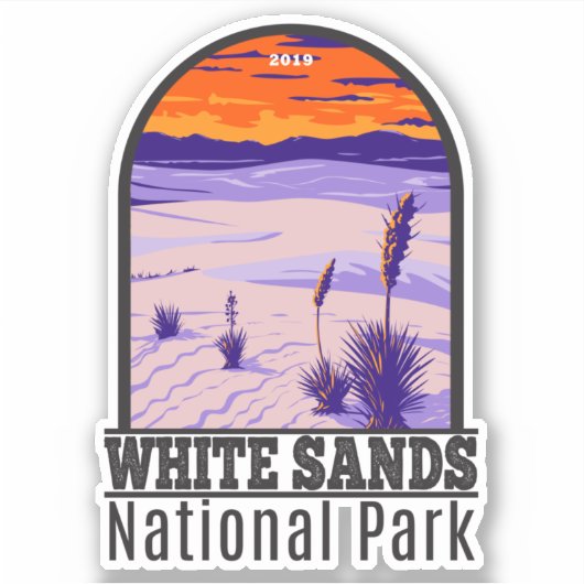 White Sands National Park New Mexico  Sticker (Voorkant)