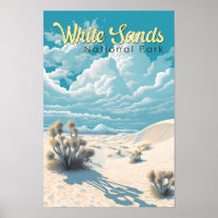 White Sands National Park Reis Kunst Vintage
