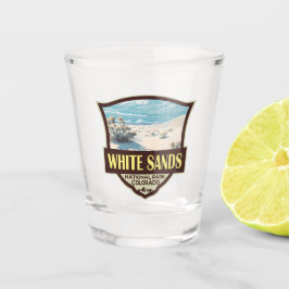 White Sands National Park Reizen Kunst Vintage Shot Glas