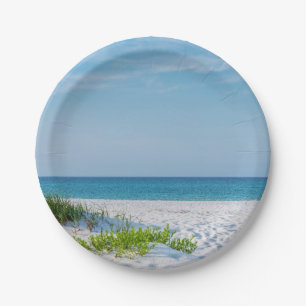 White Sandy Beach Florida Coastline Papieren Bordje