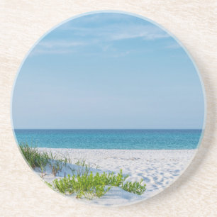 White Sandy Beach Florida Coastline Zandsteen Onderzetter