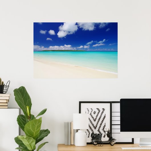 White Sandy Beach Poster (Thuiskantoor)