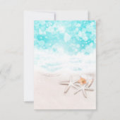 White Sandy Beach Starfish Blue Ocean Table Number Kaart (Achterkant)