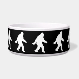 White Sasquatch Silhouette voor donkere achtergron Voerbakje