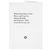 White Satin Crane (Achterkant)