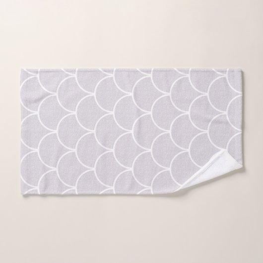 White Scalloped Mermaid Scale Pattern Bad Handdoek (Handdoek)