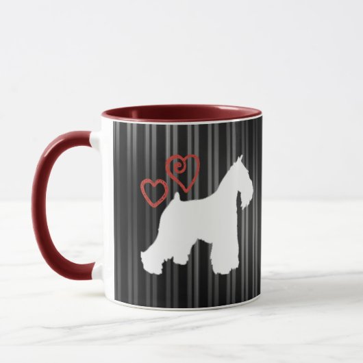 White Schnauzer Coffee Mok (Links)