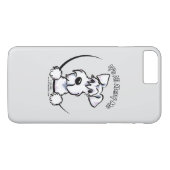 White Schnauzer IAAM Grey Case-Mate iPhone Case (Achterkant (Horizontaal))
