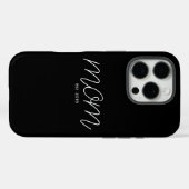 White Script Established Mom Black Case-Mate iPhone Case (Achterkant (horizontaal))