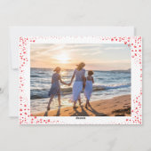 White Script Joyeux jours fériés Carte photo de No (Dos)