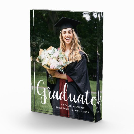 White Script Modern Afstuderen Afstuderen Fotoblokken (Rechts)