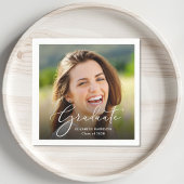 White Script Photo Overlay Graduparty Servet