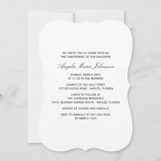 White Scripting Cross Foto Religious Kaart (Achterkant)