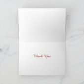 White Scrolling Curves op Black Harting Card Bedankkaart (Binnen)