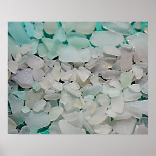 White Seafom Seaglass Poster