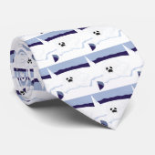 White Seal Pup on Iceberg Cartoon Art Stropdas (Opgerold)