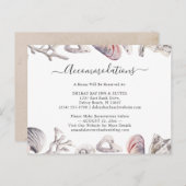 White Seashell Beach Sand Accommodaties Kaart (Voorkant / Achterkant)