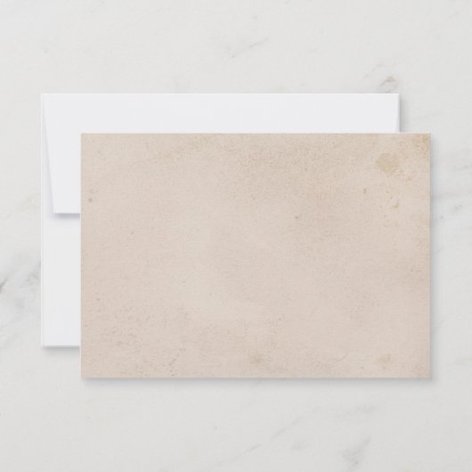 White Seashell Beach Zand Bestemming Bruiloft RSVP Kaartje (Achterkant)