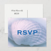 White Seashell Wedding RSVP Briefkaart (Voorkant / Achterkant)