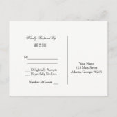 White Seashell Wedding RSVP Briefkaart (Achterkant)