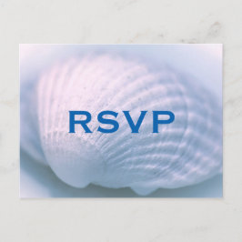 White Seashell Wedding RSVP Briefkaart