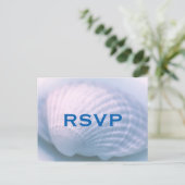 White Seashell Wedding RSVP Briefkaart (Staand voorkant)