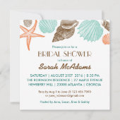 White Seashells Mariage Douche nuptiale Invitation (Devant)