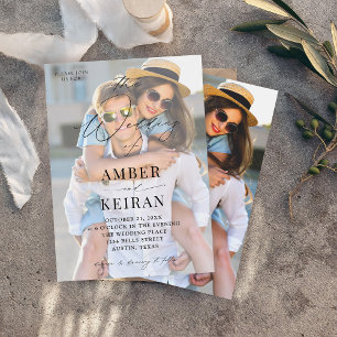 White Shades Photo Wedding Kaart