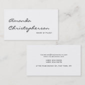 White Shadow Handwrite Hair Stylist Visitekaartje (Voorkant / Achterkant)